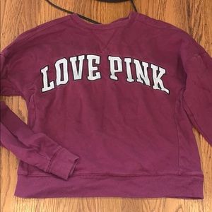 pink maroon sweater
